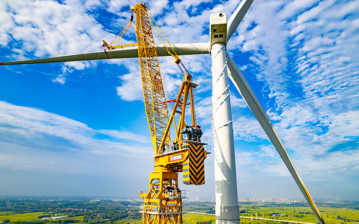 水田工況實錄 | 徐工XGL3300-220S擎起185米風電新高度